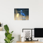 Grote Blauwe Reiger Foto Poster (Thuiskantoor)