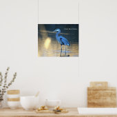 Grote Blauwe Reiger Foto Poster (Keuken)