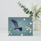 Grote blauwe reiger in het Briefkaart (Staand voorkant)