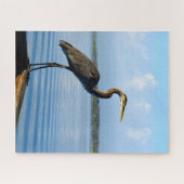 Grote Blauwe Reiger in het wild Legpuzzel (Horizontaal)