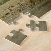 Grote blauwe reiger in vlucht legpuzzel (Zijkant)