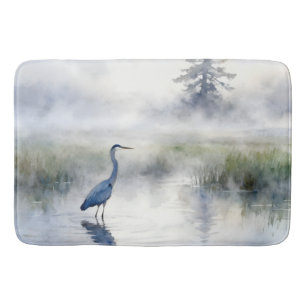 Grote Blauwe Reiger in Zoutmoeras Badmat