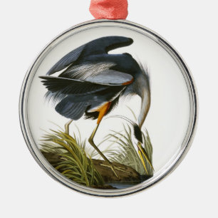 Grote Blauwe Reiger, John James Audubon Metalen Ornament
