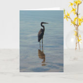 Grote Blauwe Reiger Kaart (Gele Bloem)