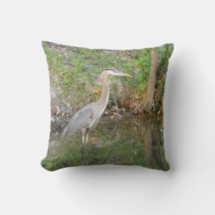 Grote blauwe reiger (kanaal) kussen