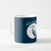 Grote Blauwe Reiger Koffiemok (Voorkant links)