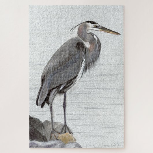 Grote Blauwe Reiger Legpuzzel (Verticaal)
