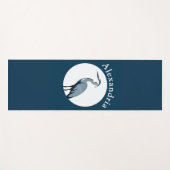 Grote Blauwe Reiger Logo Yogamat (Voorkant (horizontaal))
