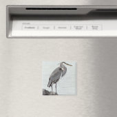Grote Blauwe Reiger Magneet (Insitu (Vaatwasser))