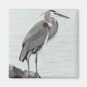 Grote Blauwe Reiger Magneet