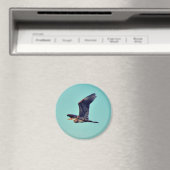 Grote Blauwe Reiger Magneet (Insitu (Vaatwasser))