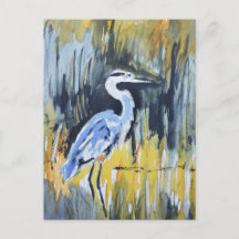Grote Blauwe Reiger Moeras Expressionist