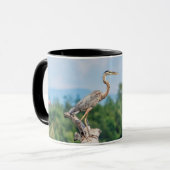 Grote Blauwe Reiger Mok (Voorkant links)
