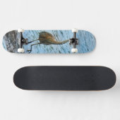 Grote Blauwe Reiger Persoonlijk Skateboard (Horizontaal)