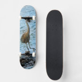 Grote Blauwe Reiger Persoonlijk Skateboard (Voorkant)