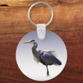 Grote Blauwe Reiger Sleutelhanger (Voorkant)