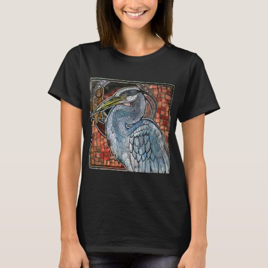 Grote Blauwe Reiger T-shirt (Voorkant)