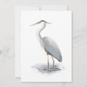 Grote Blauwe Reiger Uitnodiging (Achterkant)