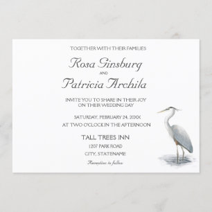 Grote Blauwe Reiger Uitnodiging