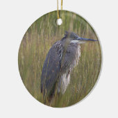 Grote Blauwe Reiger Vogelornament Keramisch Ornament (Links)