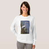 Grote Blauwe Reiger water vogel T-shirt (Voorkant volledig)