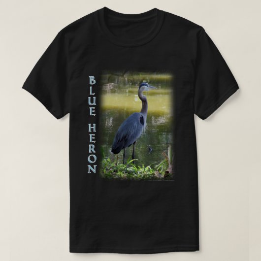 Grote Blauwe Reiger Wildlife Tshirt (Design voorkant)