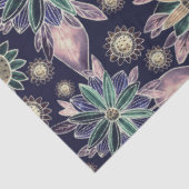 Grote Blauwe Retro Bloem Patroon Decoupage Tissuepapier (Detail)