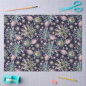 Grote Blauwe Retro Bloem Patroon Decoupage Tissuepapier (Craft)