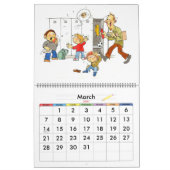 Grote blauwe schooljaarkalender voor kinderen kalender (Mar 2027)