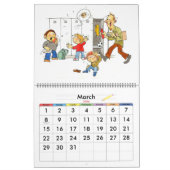 Grote blauwe schooljaarkalender voor kinderen kalender (Mar 2026)