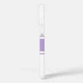 Grote blauwe scriptnaam, lavendel strepen op wit Case-Mate iPhone case (Achterkant / Links)