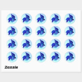 Grote Blauwe Siamese Vechtende Vis Stickers (Vel)
