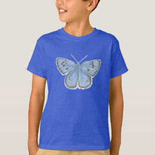 Grote blauwe vlinder T-shirt