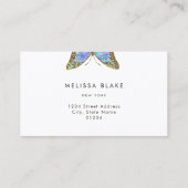 grote blauwe vlinder visitekaartje (Achterkant)