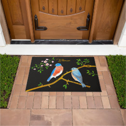 Grote blauwe vogels deurmat