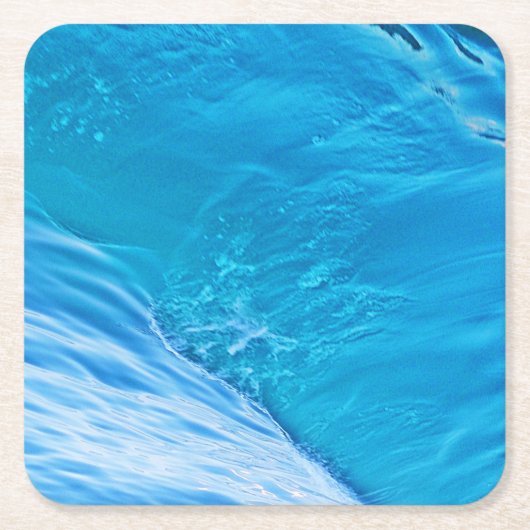 Grote blauwe watergolf kartonnen onderzetters (Voorkant)