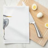 Grote blauwe Waterverf keukenhanddoek (Quarter Fold)