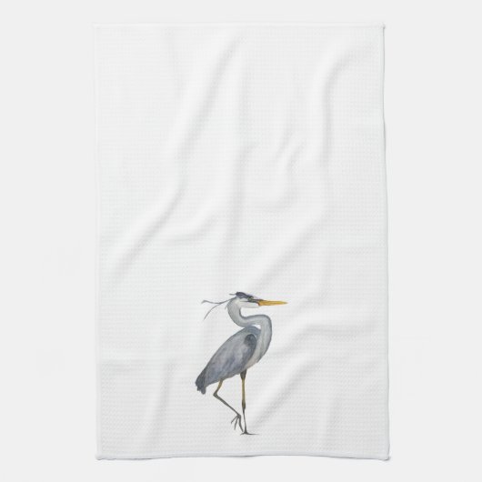 Grote blauwe Waterverf keukenhanddoek (Verticaal)