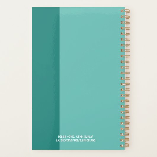 Grote Blauwgroen plannen Inside Planner (Achterkant)