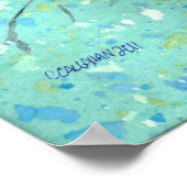 Grote blauwvogel afdrukken poster (Hoek)