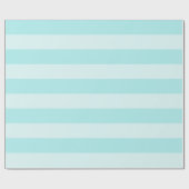 Grote Bleek Turquoise Horizontale Strepen Cadeaupapier (Vlak)