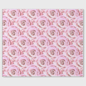 Grote Bleke roze roos Cadeaupapier (Vlak)