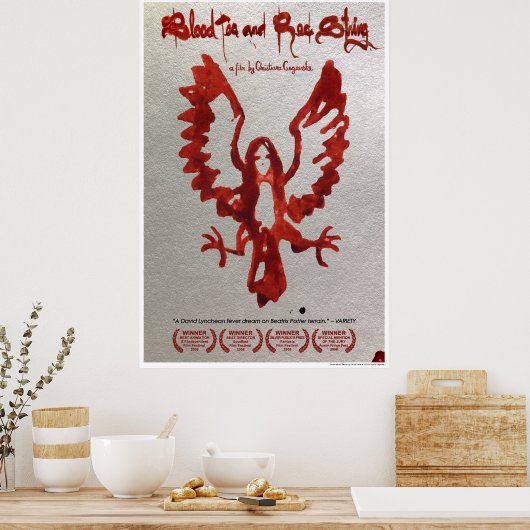 Grote Bloed Thee en Rode String Officiële Poster (Keuken)