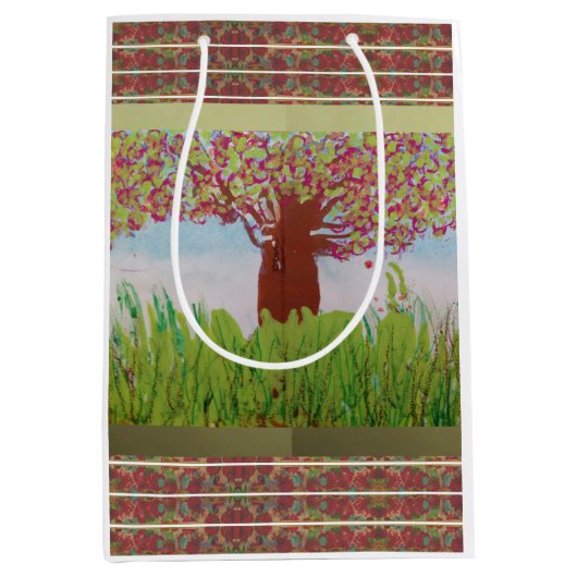 grote bloeiende boom medium cadeauzakje (Voorkant)