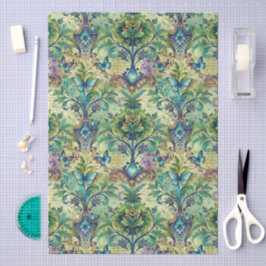 Grote bloem- en vlindernatieve decoupage tissuepapier