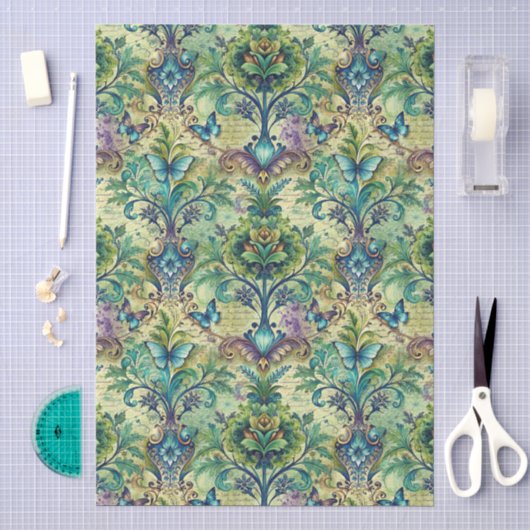 Grote bloem- en vlindernatieve decoupage tissuepapier (Craft)