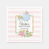 Grote bloem, theefeestje, Cocktail Paper Napkins Servet (Voorkant)