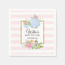 Grote bloem, theefeestje, Cocktail Paper Napkins