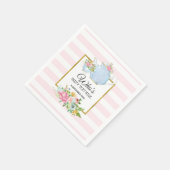 Grote bloem, theefeestje, Cocktail Paper Napkins Servet (Hoek)