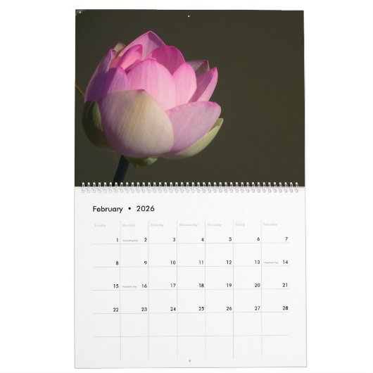 Grote bloemen 2025 Kalender (Feb 2026)